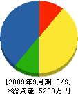 前田 貸借対照表 2009年9月期