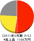 九州こだま 損益計算書 2011年3月期