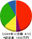 中西産業 貸借対照表 2009年12月期
