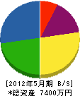 宇佐美鈑金工業 貸借対照表 2012年5月期