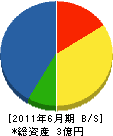 伊与田組 貸借対照表 2011年6月期