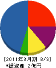 山野住設 貸借対照表 2011年3月期