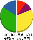 本田電気工事 貸借対照表 2012年12月期