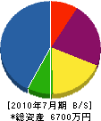 廣栄工業 貸借対照表 2010年7月期