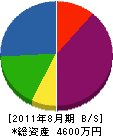遠藤電設 貸借対照表 2011年8月期