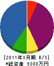 富士庭苑 貸借対照表 2011年3月期
