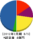 日本計装技研 貸借対照表 2012年3月期