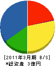 日南振興 貸借対照表 2011年3月期
