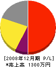 山崎工務店 損益計算書 2008年12月期