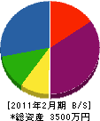 柳田電気水道工事店 貸借対照表 2011年2月期