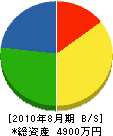 前田電気設備 貸借対照表 2010年8月期