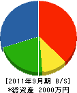 石井造園 貸借対照表 2011年9月期
