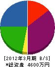 浜田工業所 貸借対照表 2012年3月期