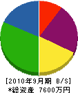 花川建材 貸借対照表 2010年9月期
