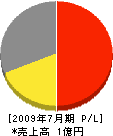 倉田電気工事商会 損益計算書 2009年7月期