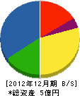 東日 貸借対照表 2012年12月期