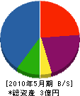 津田工業 貸借対照表 2010年5月期