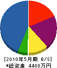鈴歩興業 貸借対照表 2010年5月期