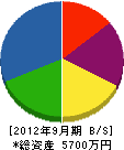 鈴木水道 貸借対照表 2012年9月期