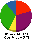 山田造園土木 貸借対照表 2012年5月期
