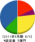 九州興業 貸借対照表 2011年9月期