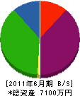 ユタカ 貸借対照表 2011年6月期