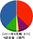 田中建設工業 貸借対照表 2011年4月期