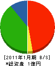 中南勢清掃 貸借対照表 2011年1月期