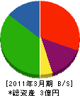 日本ウエルコ 貸借対照表 2011年3月期