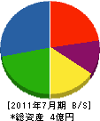 沢田建設 貸借対照表 2011年7月期
