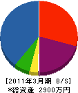 京都エー・ブイ・システム 貸借対照表 2011年3月期