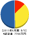 中川工業 貸借対照表 2011年6月期