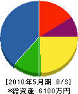 溝田組 貸借対照表 2010年5月期