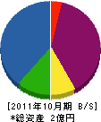 吉村建築 貸借対照表 2011年10月期