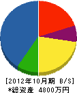 大渕工業 貸借対照表 2012年10月期