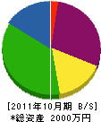 土川設備工業 貸借対照表 2011年10月期