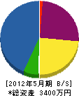 木村電興社 貸借対照表 2012年5月期