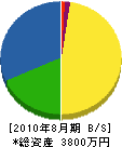 芹川造園 貸借対照表 2010年8月期