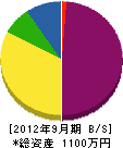 小川興業 貸借対照表 2012年9月期