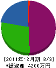 武田建設 貸借対照表 2011年12月期