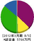 丸義畠山工業 貸借対照表 2012年3月期