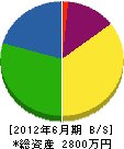 山崎土木 貸借対照表 2012年6月期