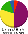細川設備工業 貸借対照表 2012年3月期