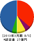 アクーズ会津 貸借対照表 2013年3月期