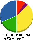 浅草工業 貸借対照表 2012年8月期