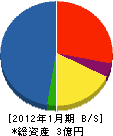 林田工業所 貸借対照表 2012年1月期
