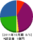 勝間設備工業 貸借対照表 2011年10月期