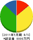 牟田工務店 貸借対照表 2011年5月期
