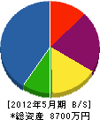 井川造園 貸借対照表 2012年5月期