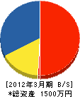 佐久間電機商会 貸借対照表 2012年3月期